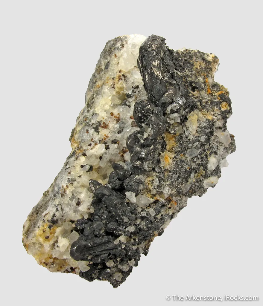 Hessite with Quartz, Sphalerite, and Gold - illustrated - image 6