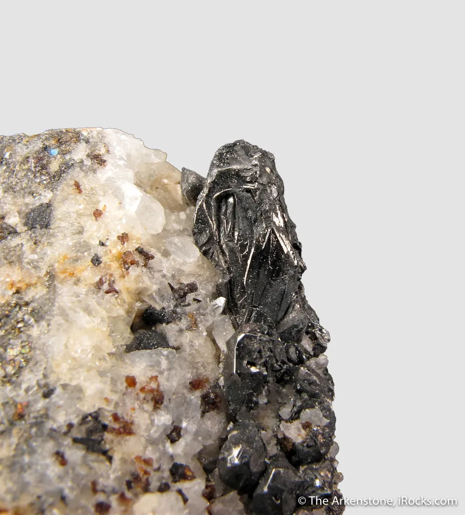 Hessite with Quartz, Sphalerite, and Gold - illustrated - image 4