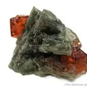 Hessonite Garnet on Diopside - image 2