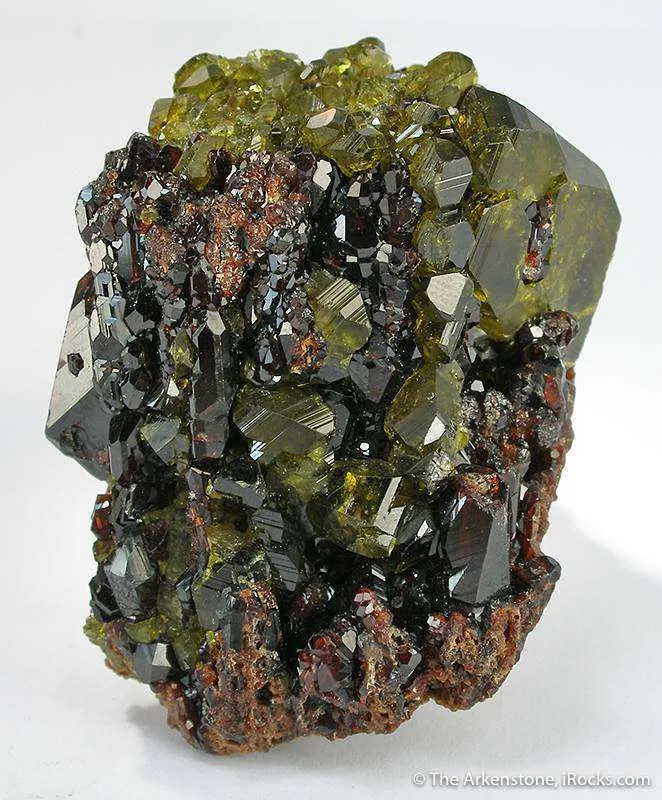 Hessonite Garnet With Mg-Epidote image