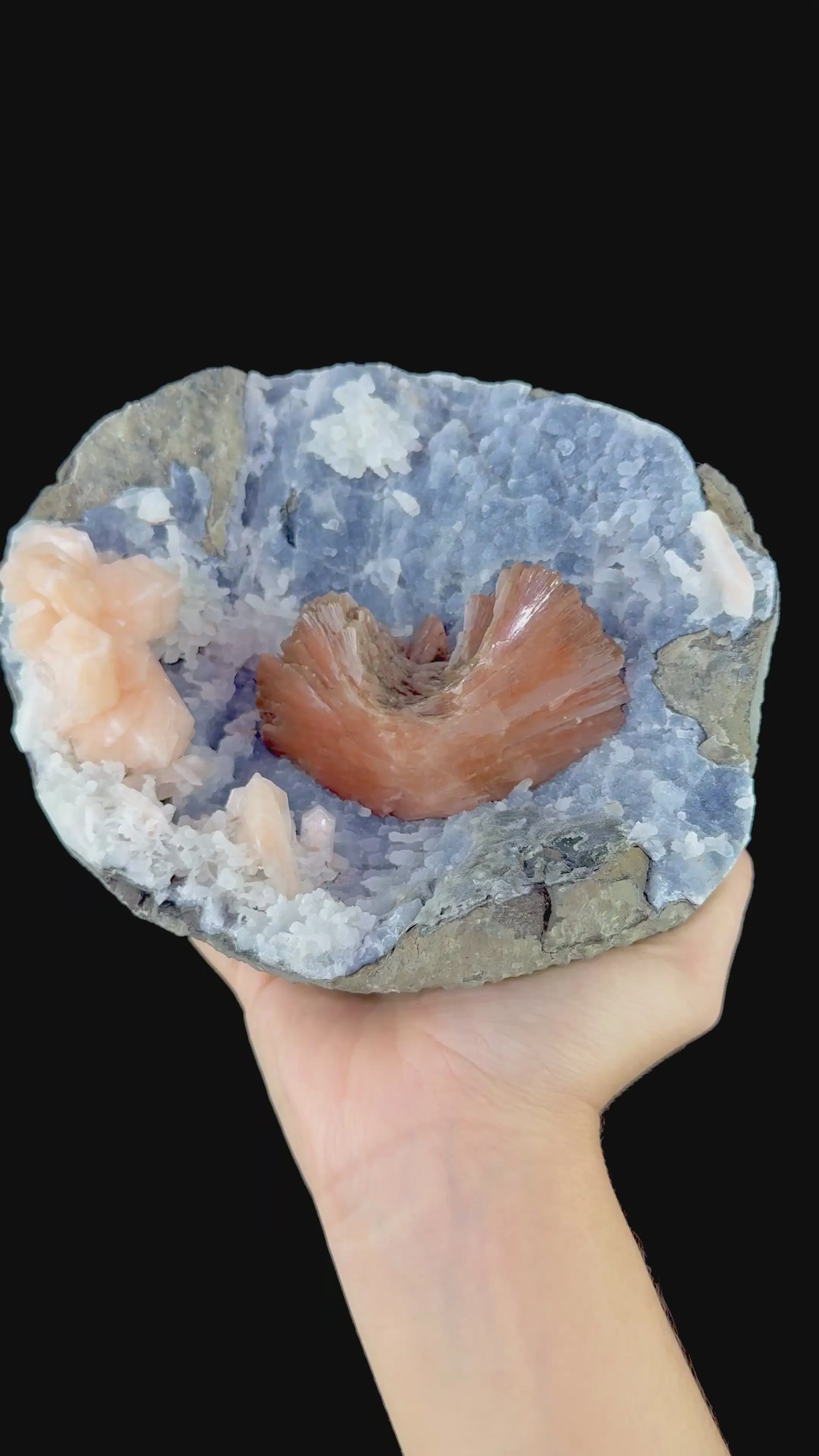 Heulandite and Stilbite on Chalcedony | SELF STANDING | High Quality Mineral | Indian Mineral | Superb Minerals - image 5