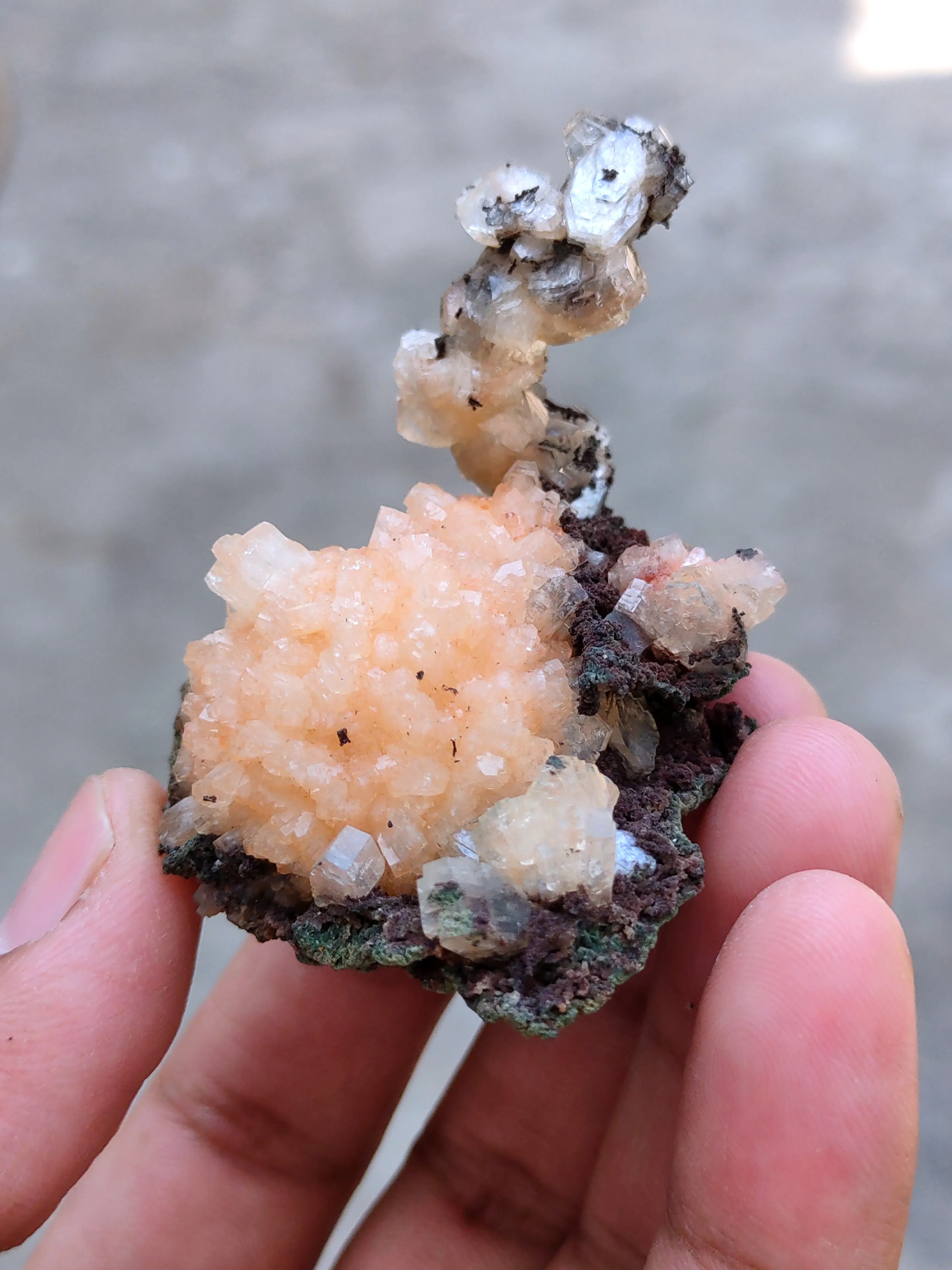 Heulandite Ball with Heulandite coral - image 2