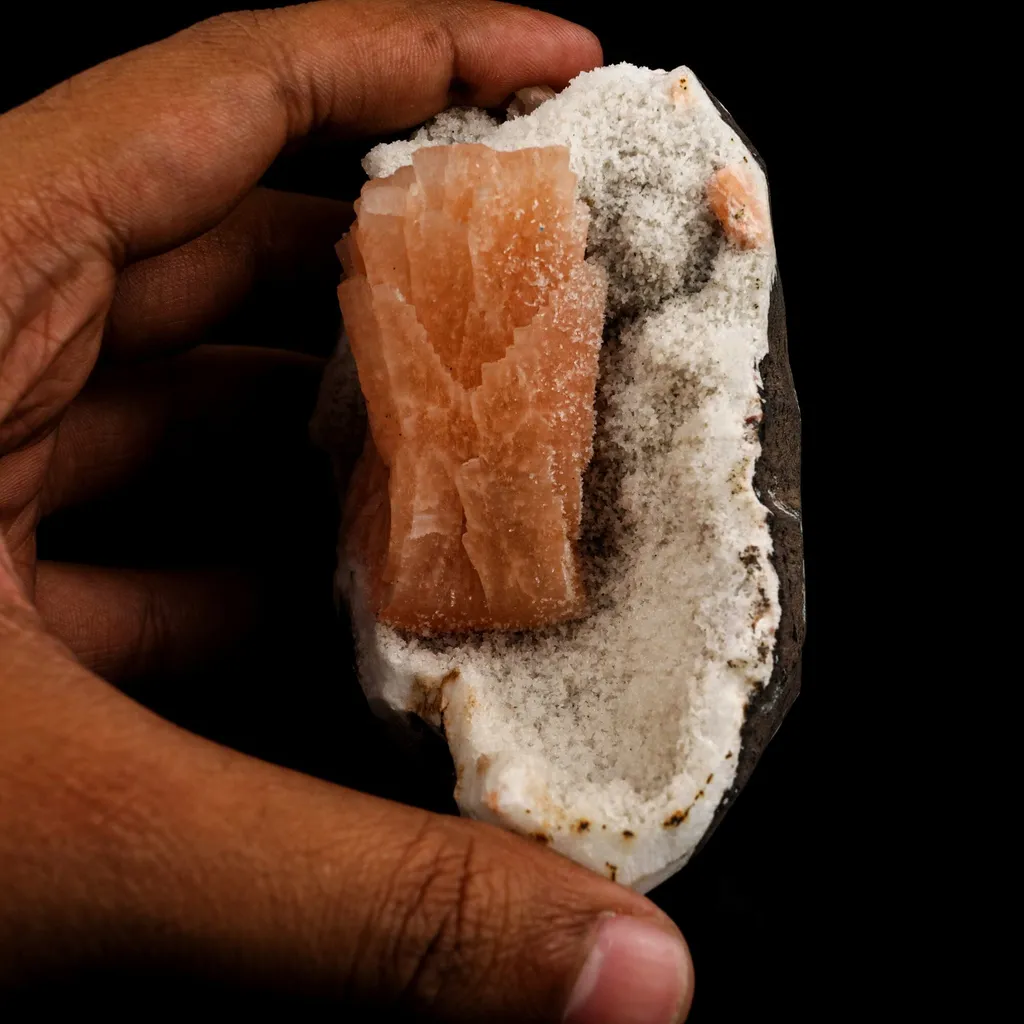 Heulandite Bow on Chalcedony Free Standing Natural Mineral Specimen - image 4
