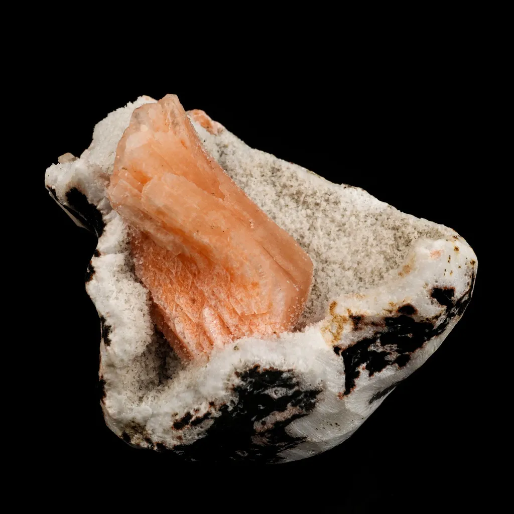 Heulandite Bow on Chalcedony Free Standing Natural Mineral Specimen image