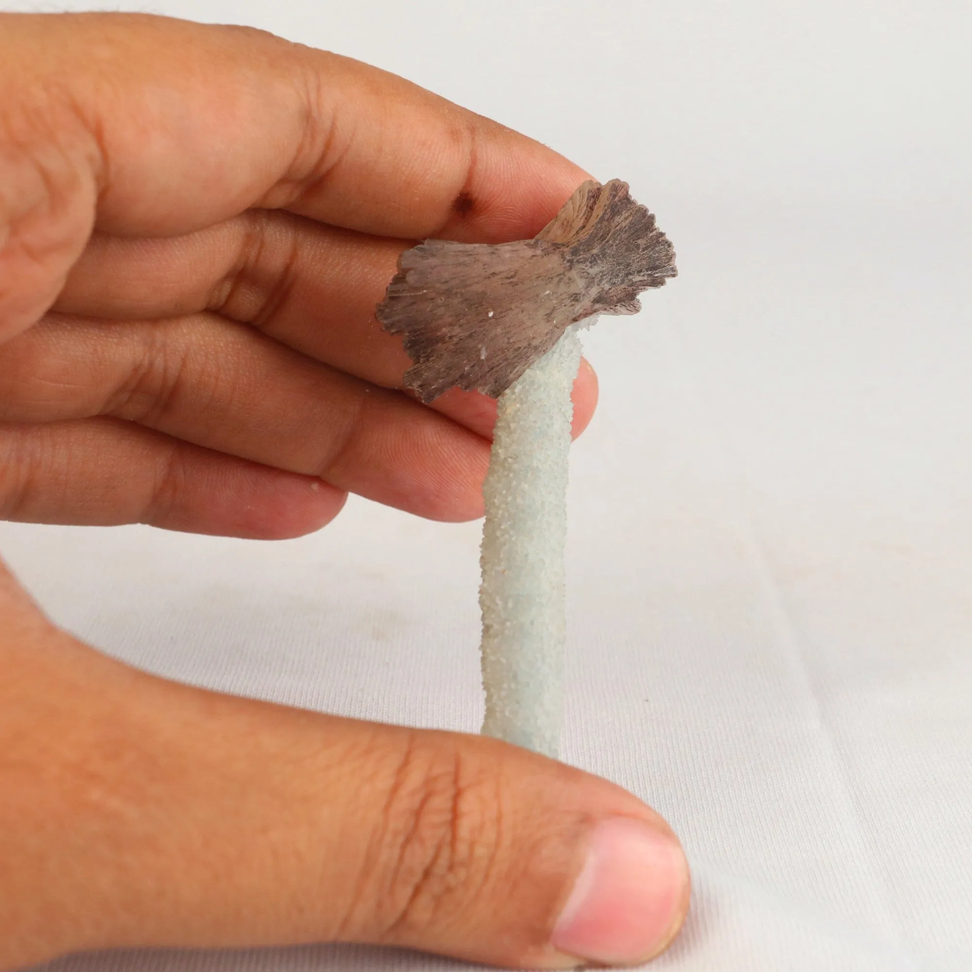 Heulandite Bow on Chalcedony Natural Mineral Specimen - image 4