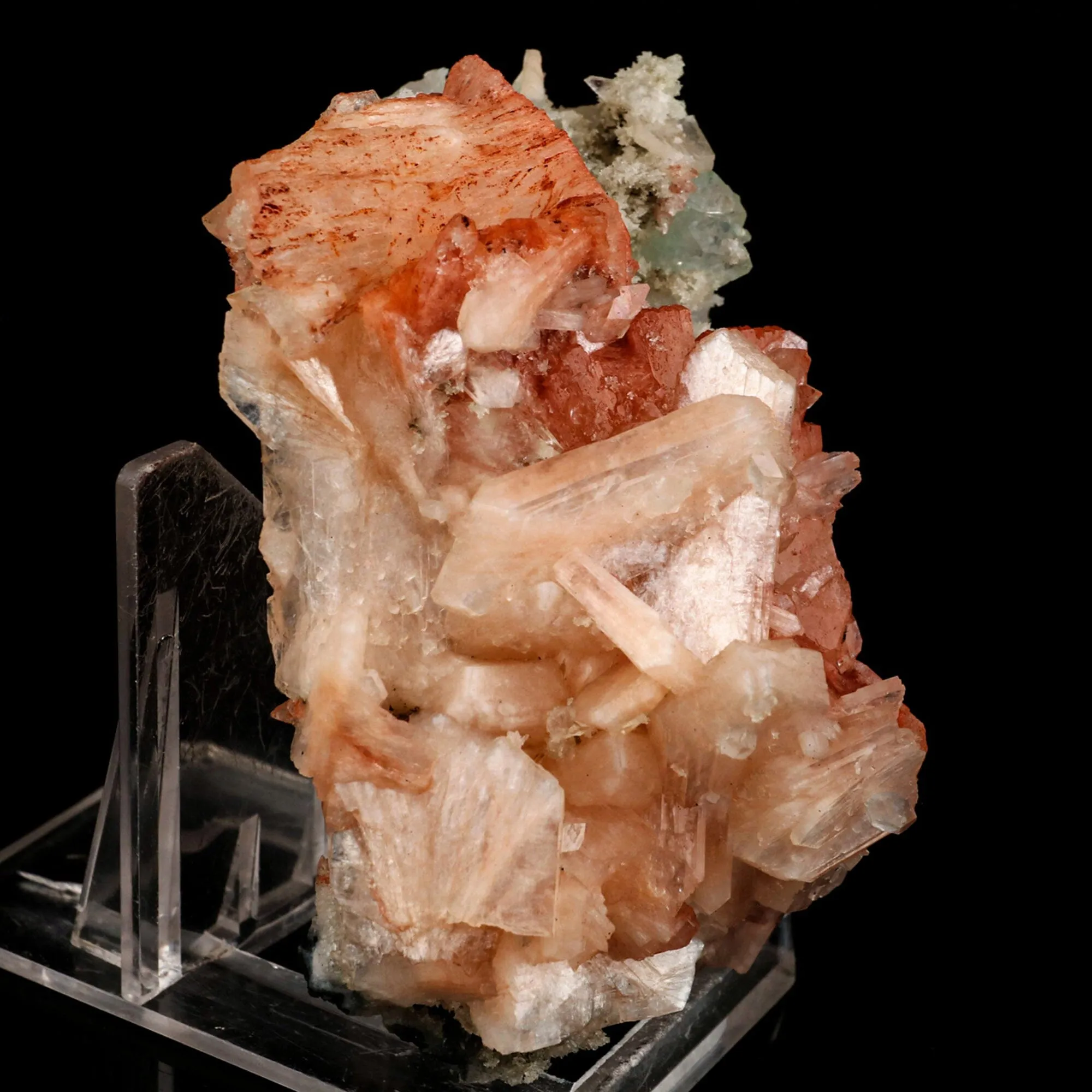 Heulandite Bow with Calcite and Apophyllite Natural Mineral Specimen - image 3