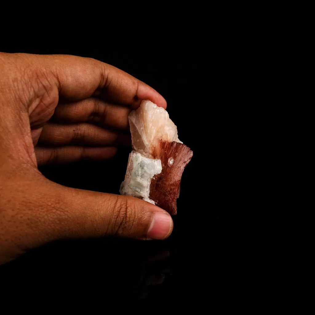 Heulandite Bow with Stilbite Natural Mineral Specimen - image 5