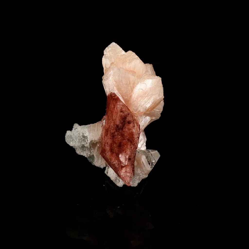 Heulandite Bow with Stilbite Natural Mineral Specimen image