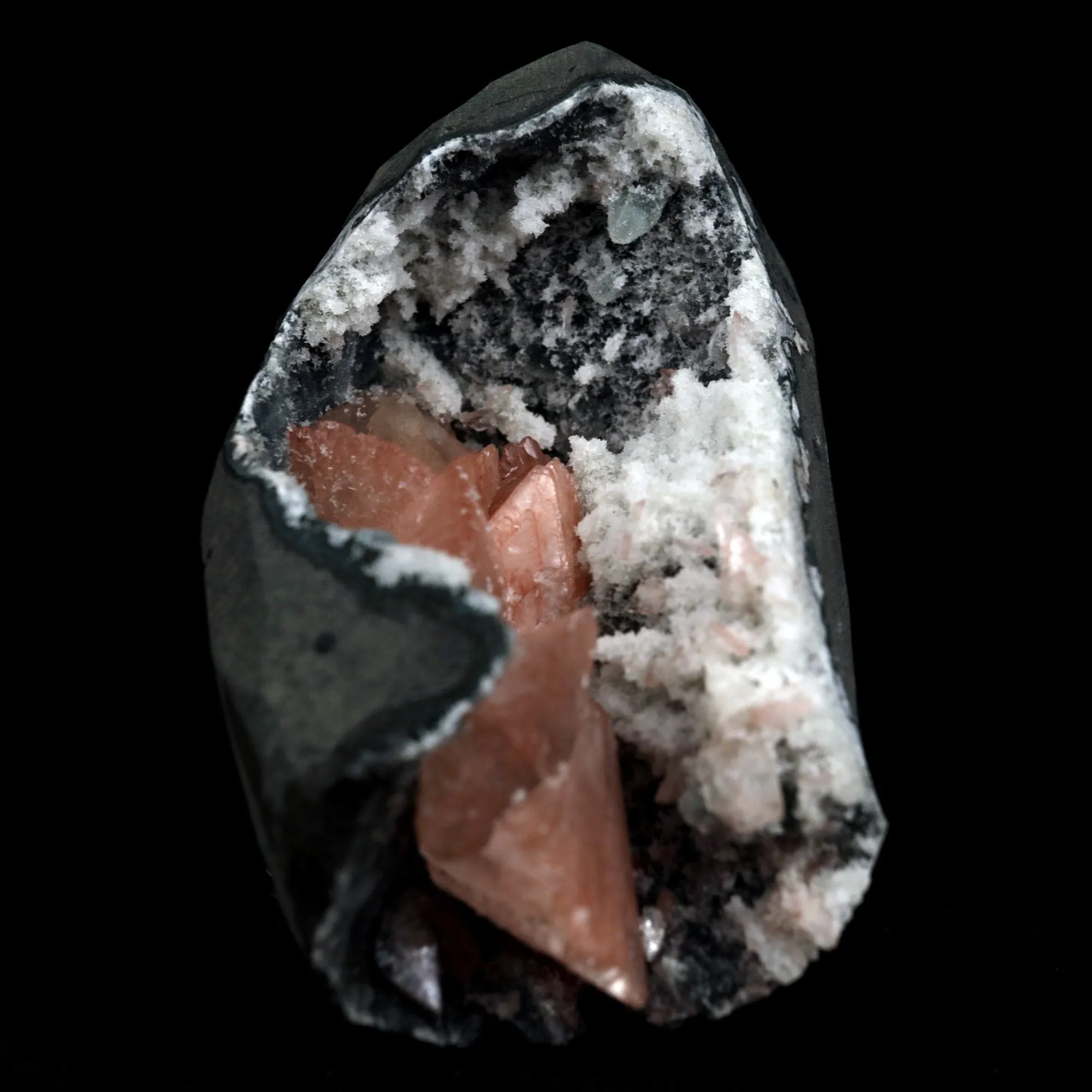 Heulandite Crysal Inside Chalcedondy Vug Natural Mineral Specimen - image 5