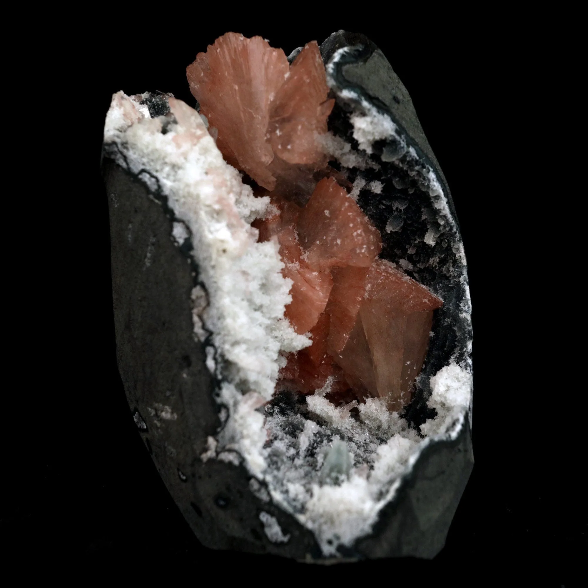 Heulandite Crysal Inside Chalcedondy Vug Natural Mineral Specimen - image 2