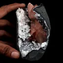 Heulandite Crysal Inside Chalcedondy Vug Natural Mineral Specimen - image 4