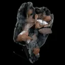 Heulandite Crysals with Stilbite on Chalcedony Natural Mineral Specimen - image 2