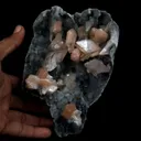 Heulandite Crysals with Stilbite on Chalcedony Natural Mineral Specimen - image 4