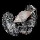 Heulandite Crystal Inside Black Chalcedony Geode Natural Mineral Specimen - image 6