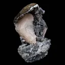 Heulandite Crystal Inside Black Chalcedony Geode Natural Mineral Specimen - image 3
