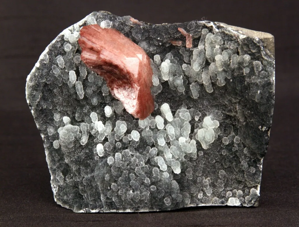 Heulandite Crystal on Stalactite of Chalcedony Natural Minerals Specimen - image 2