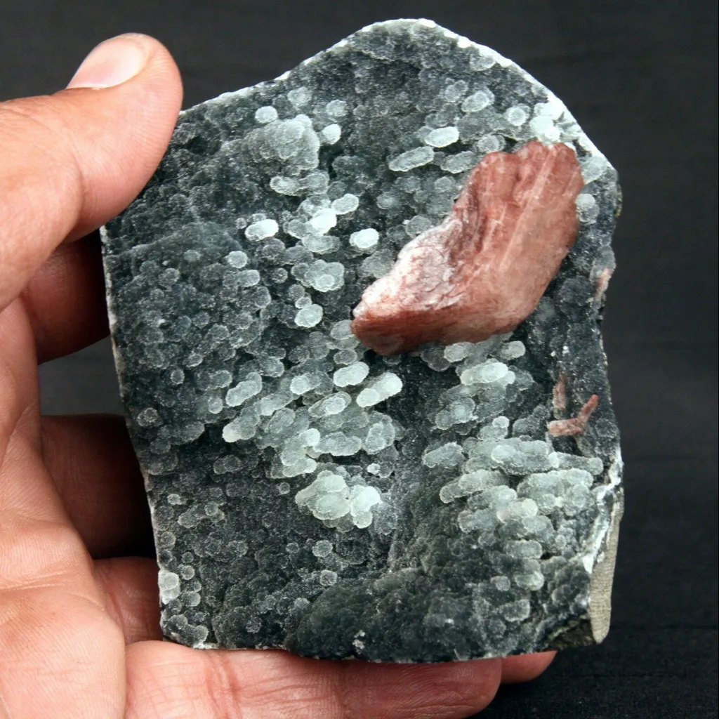 Heulandite Crystal on Stalactite of Chalcedony Natural Minerals Specimen image