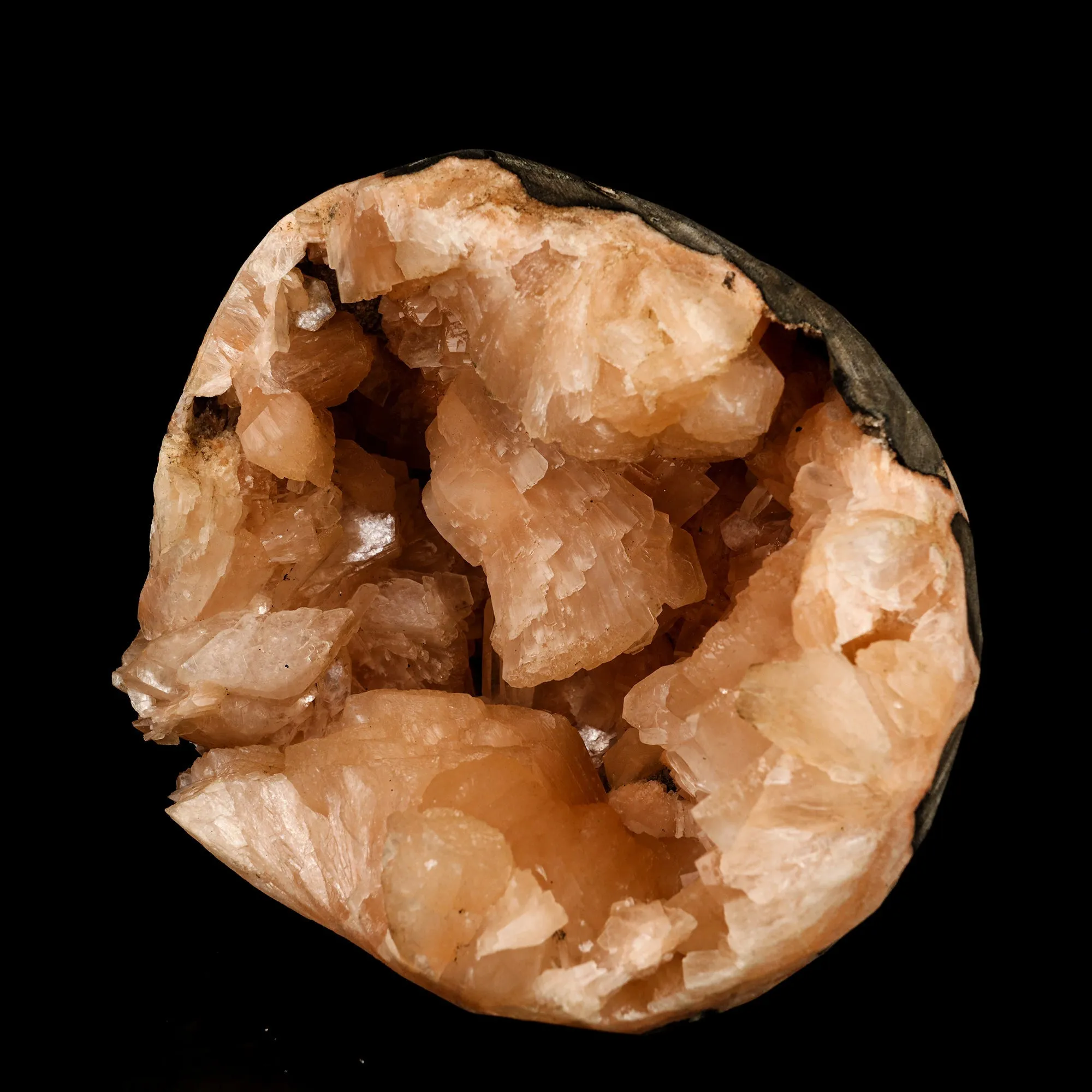 Heulandite in Stilbite geode Natural Mineral Specimen - image 2