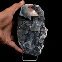 Heulandite Lusterous on Chalcedony Vug (Repaired) Natural Mineral Specimen - image 3