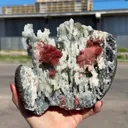 Heulandite on Blue Chalcedony  – Rare Natural Indian Zeolite Mineral Specimen from Maharashtra DKT77 - image 2
