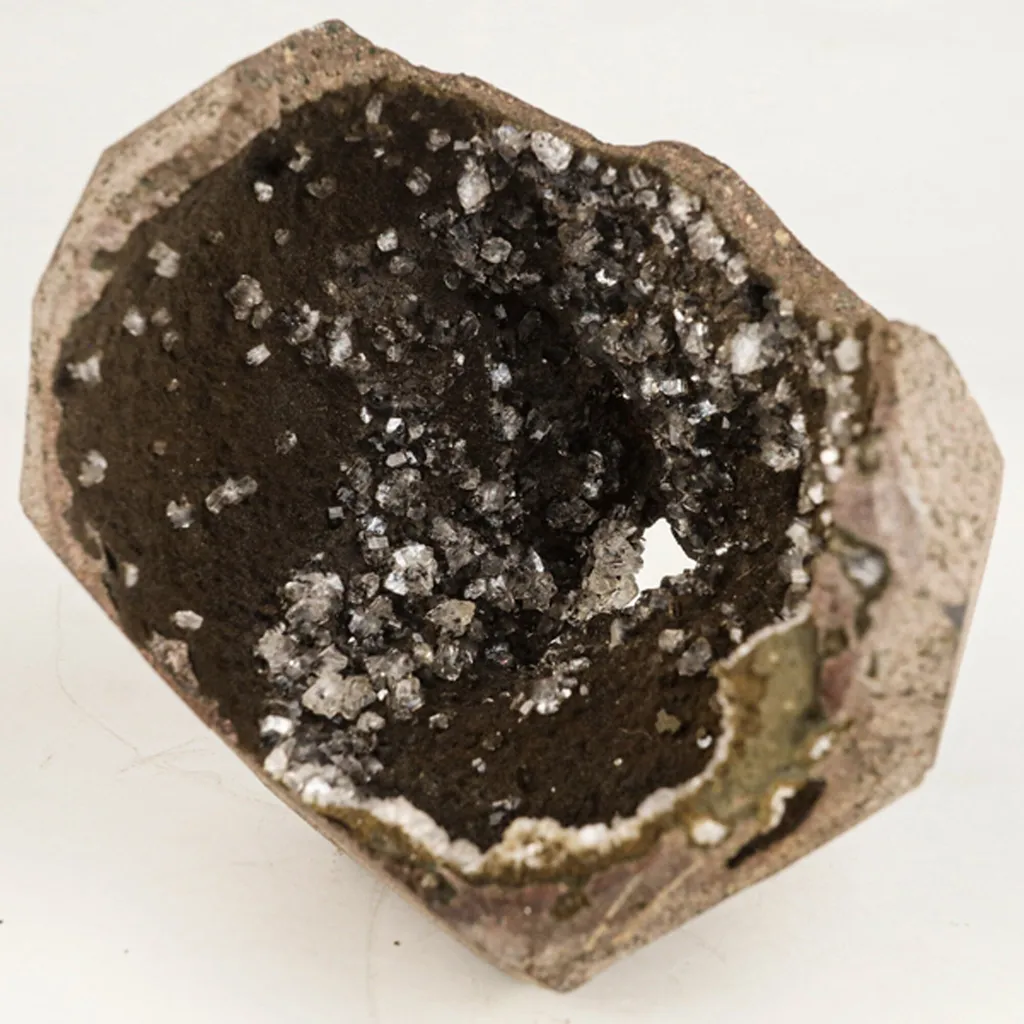Heulandite on Chalcedony geode Natural Mineral Specimen - image 2