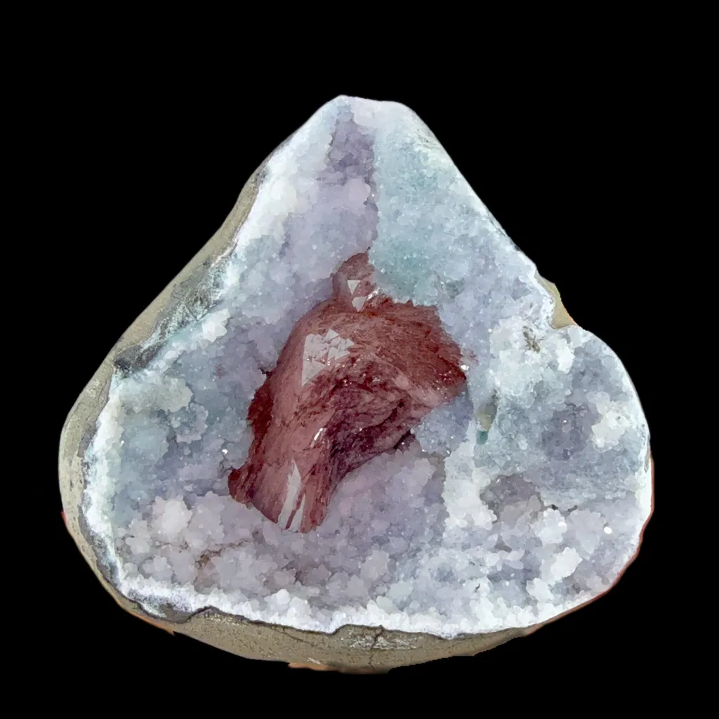 Heulandite on Chalcedony | SELF STANDING | High Quality Mineral | Indian Mineral | Superb Minerals | Fine Mineral | Collection image