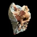 Heulandite & Peach Stilbite on Sparkling Icy-Blue Chalcedony Matrix – Rare Indian Zeolite Mineral Specimen from Maharashtra - image 8