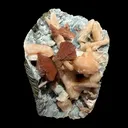 Heulandite & Peach Stilbite on Sparkling Icy-Blue Chalcedony Matrix – Rare Indian Zeolite Mineral Specimen from Maharashtra - image 5