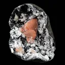 Heulandite Petal with Stilbite Inside Chalcedony Geode Natural Mineral - image 1