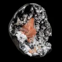 Heulandite Petal with Stilbite Inside Chalcedony Geode Natural Mineral - image 5