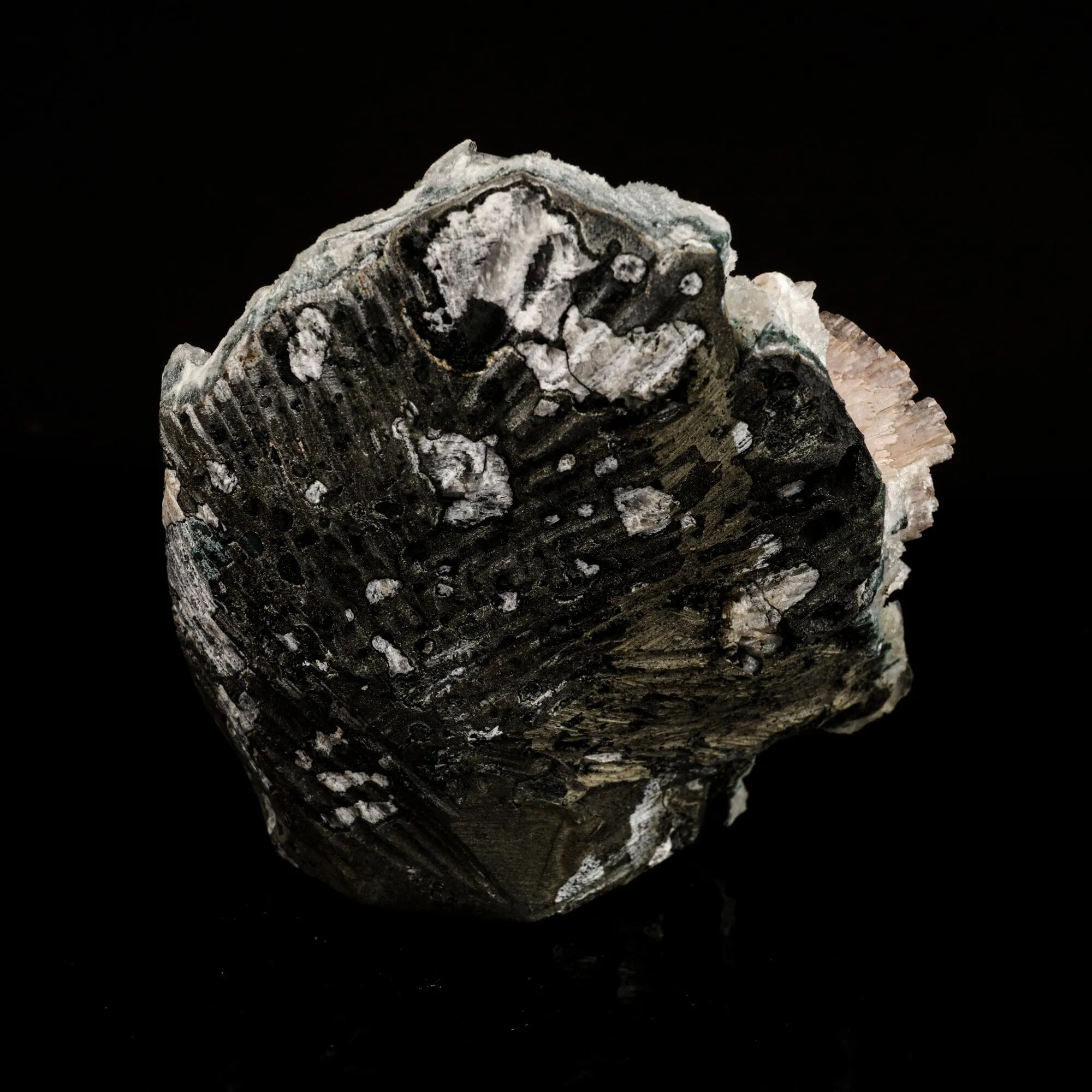 Heulandite Petals in Chalcedony geode Free Standing Natural Mineral Specimen - image 5