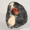 Heulandite Petals with Stilbite in Chalcedony geode Natural Mineral Specimen - image 2