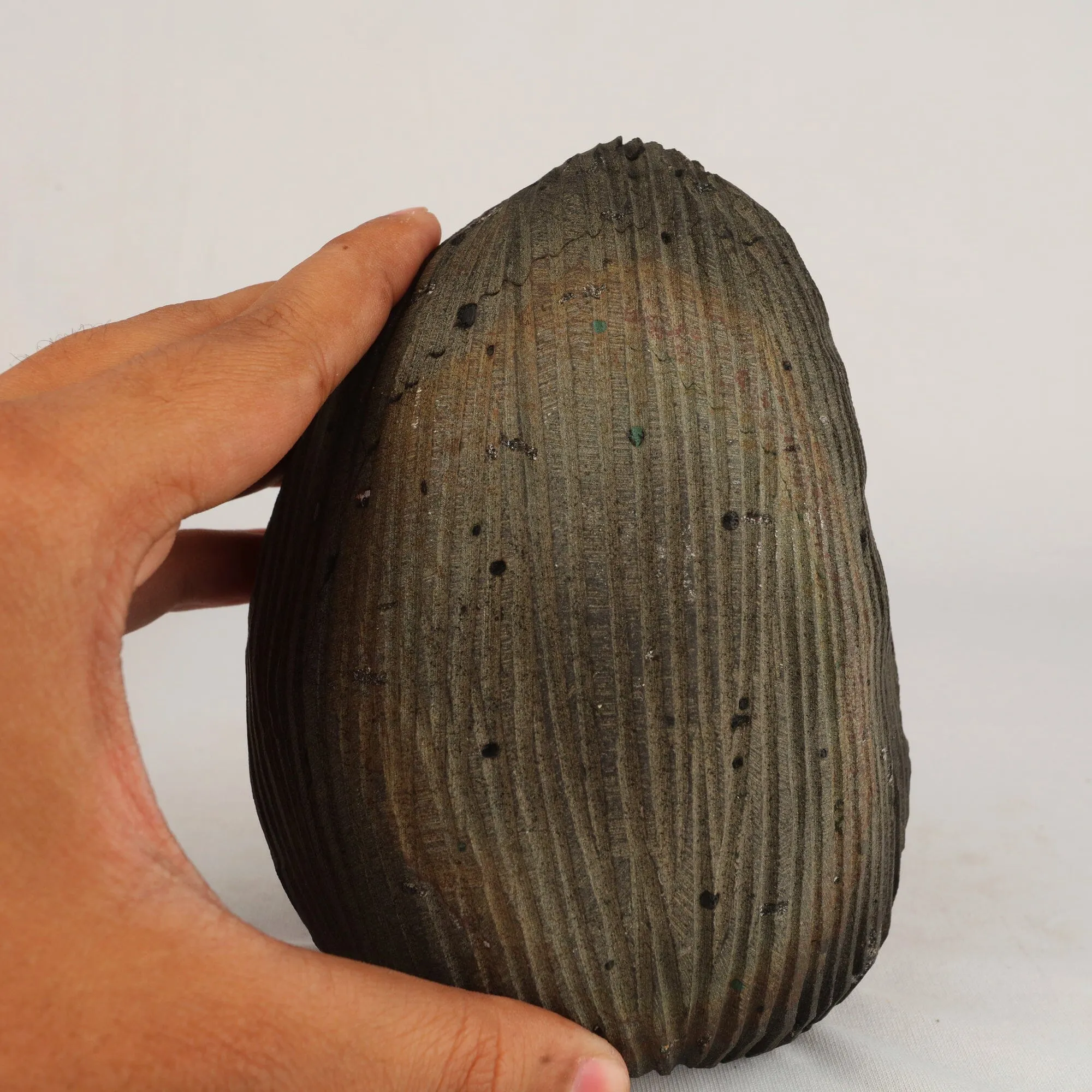 Heulandite Petals with Stilbite in Chalcedony geode Natural Mineral Specimen - image 5