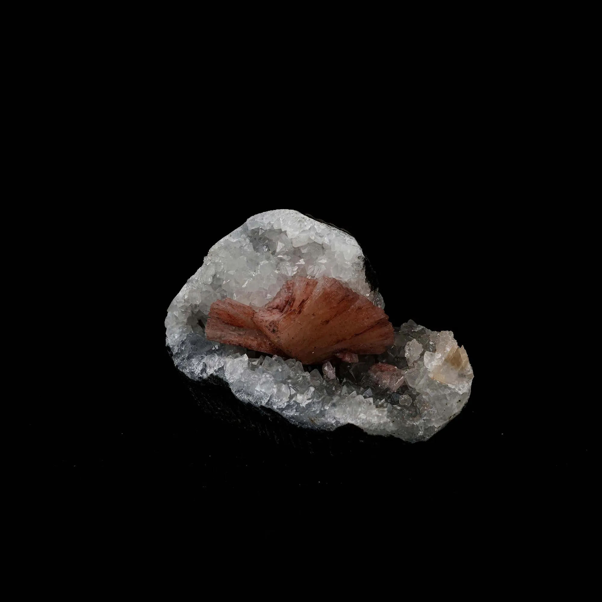 Heulandite wings on MM Quartz Matrix Natural Mineral Specimen - image 3