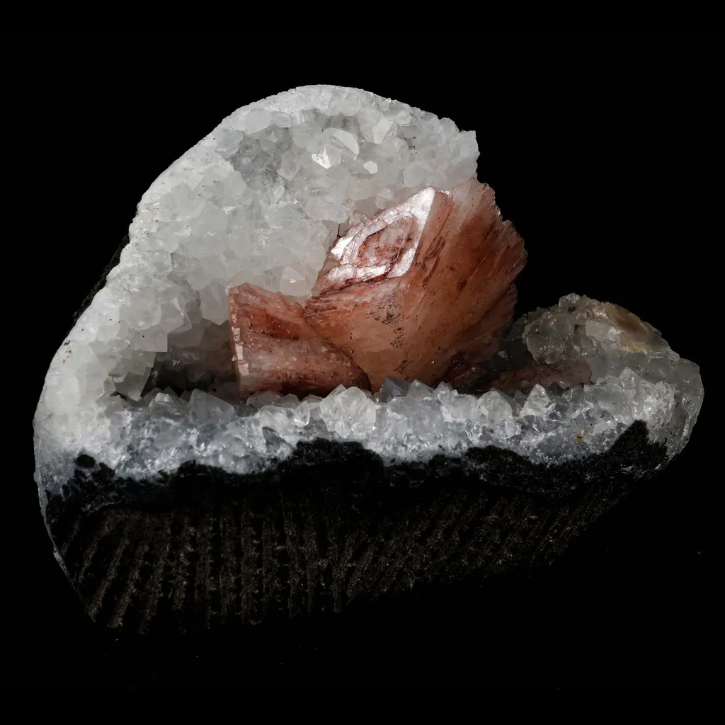 Heulandite wings on MM Quartz Matrix Natural Mineral Specimen - image 2