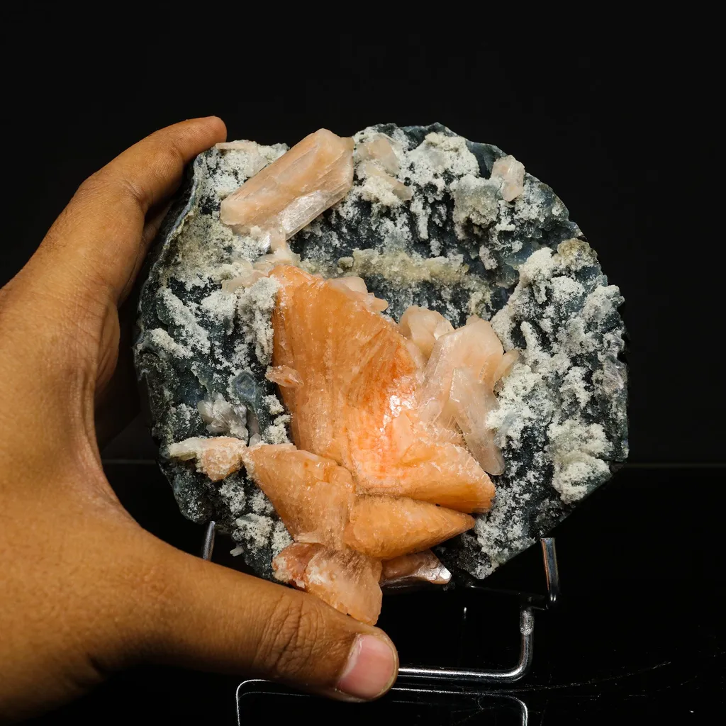 Heulandite with Chalcedony Natural Mineral Specimen - image 3