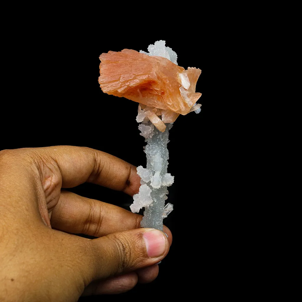 Heulandite with Chalcedony Natural Mineral Specimen image