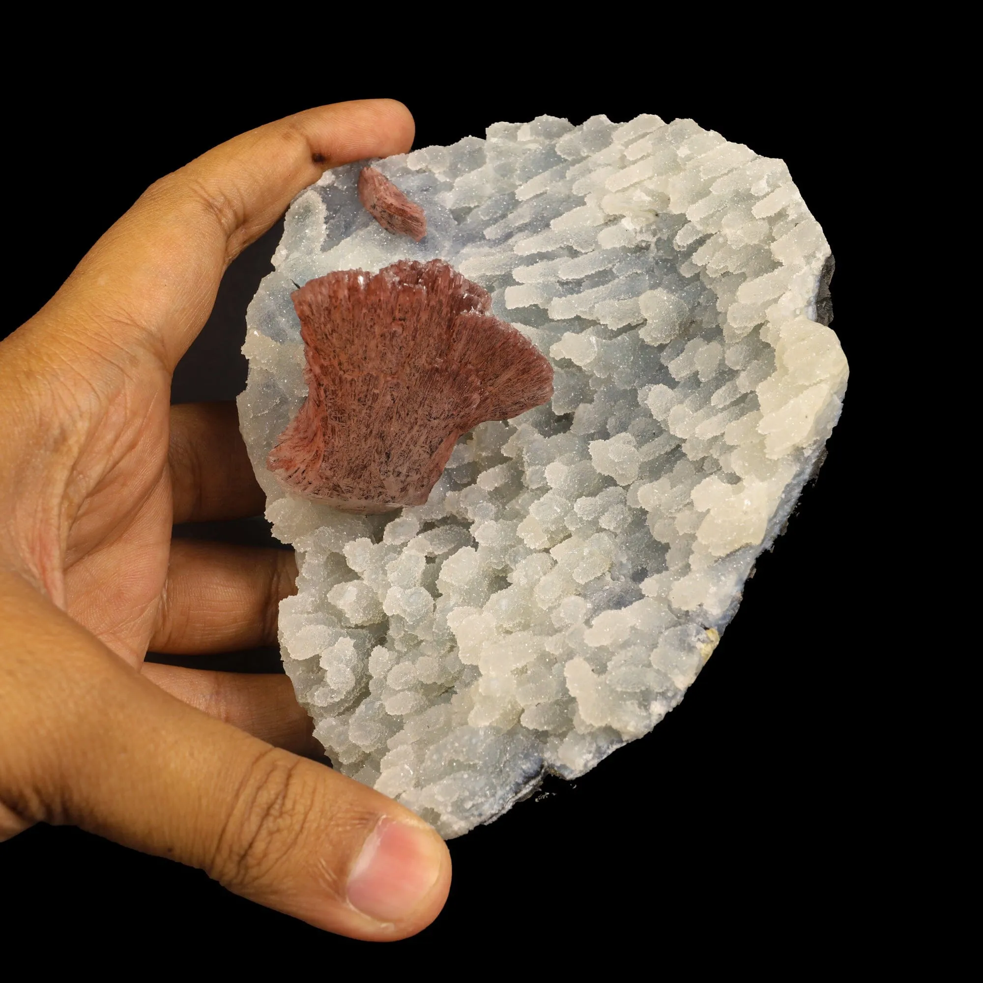 Heulandite With Chalcedony Natural Mineral Specimen - image 4