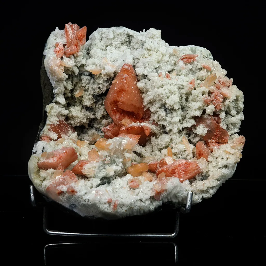 Heulandite with Chalcedony Natural Mineral Specimen image