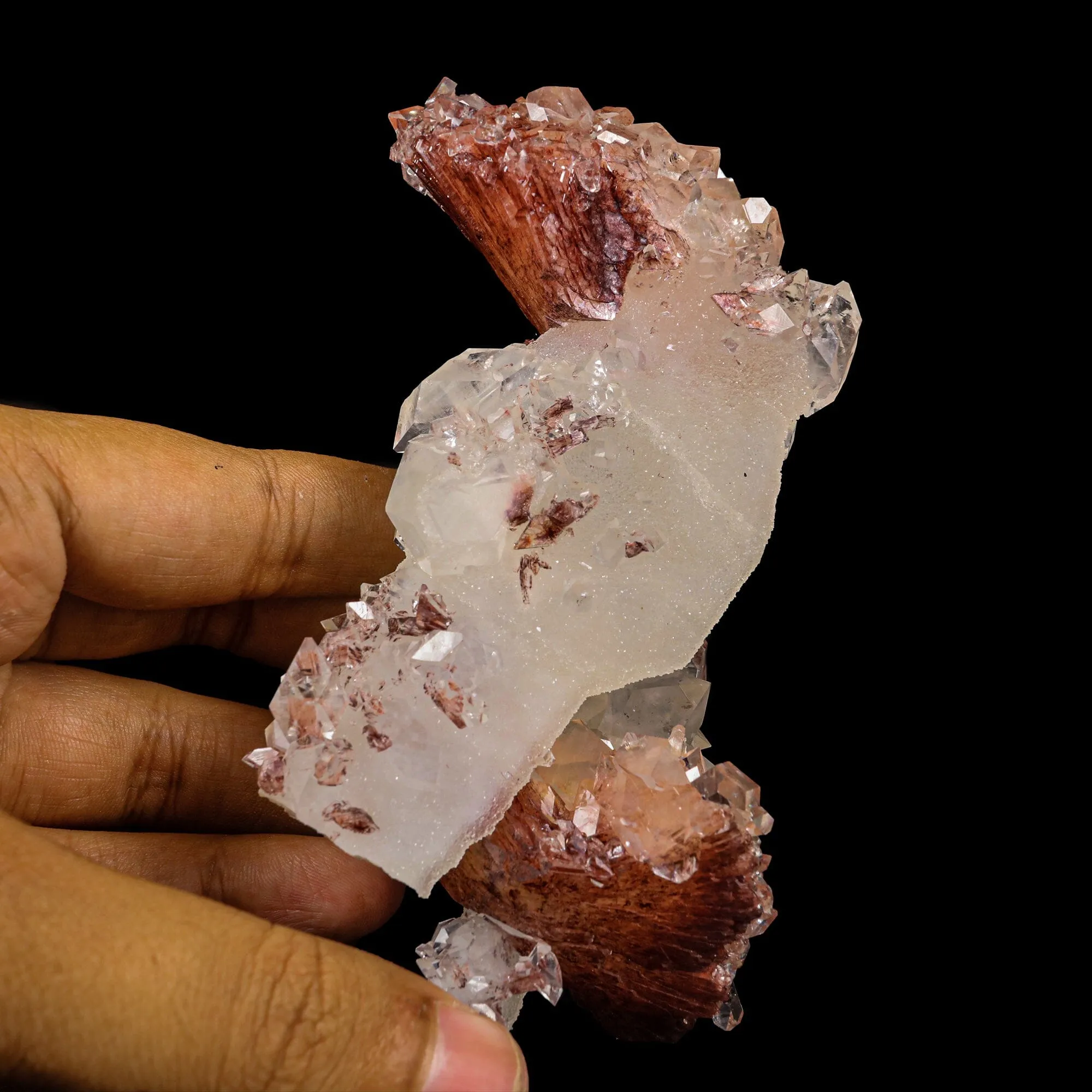 Heulandite With Coated Calcite  Find Natural Mineral Specimen - image 3