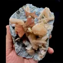 Heulandite with Stilbite on Chalcedony Big Cluster - image 5