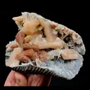 Heulandite with Stilbite on Chalcedony Big Cluster - image 3