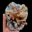 Heulandite with Stilbite on Chalcedony Big Cluster - image 4
