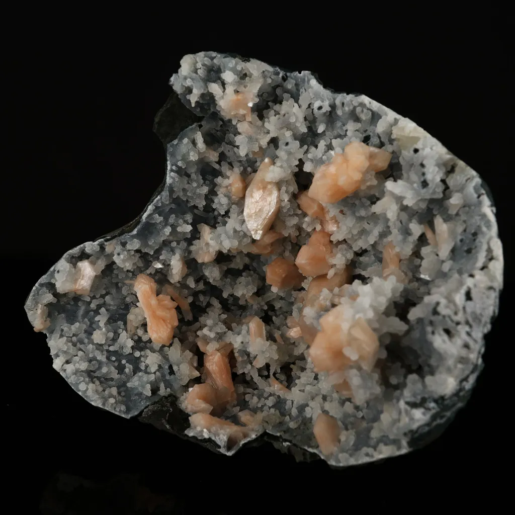 Heulandite with Stilbite on Chalcedony Self Standing Natural Mineral Specimen - image 2