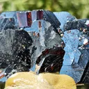 High luster Hematite with large red Rutile from Cavradi Gorge, Sedrun, Switzerland - image 4