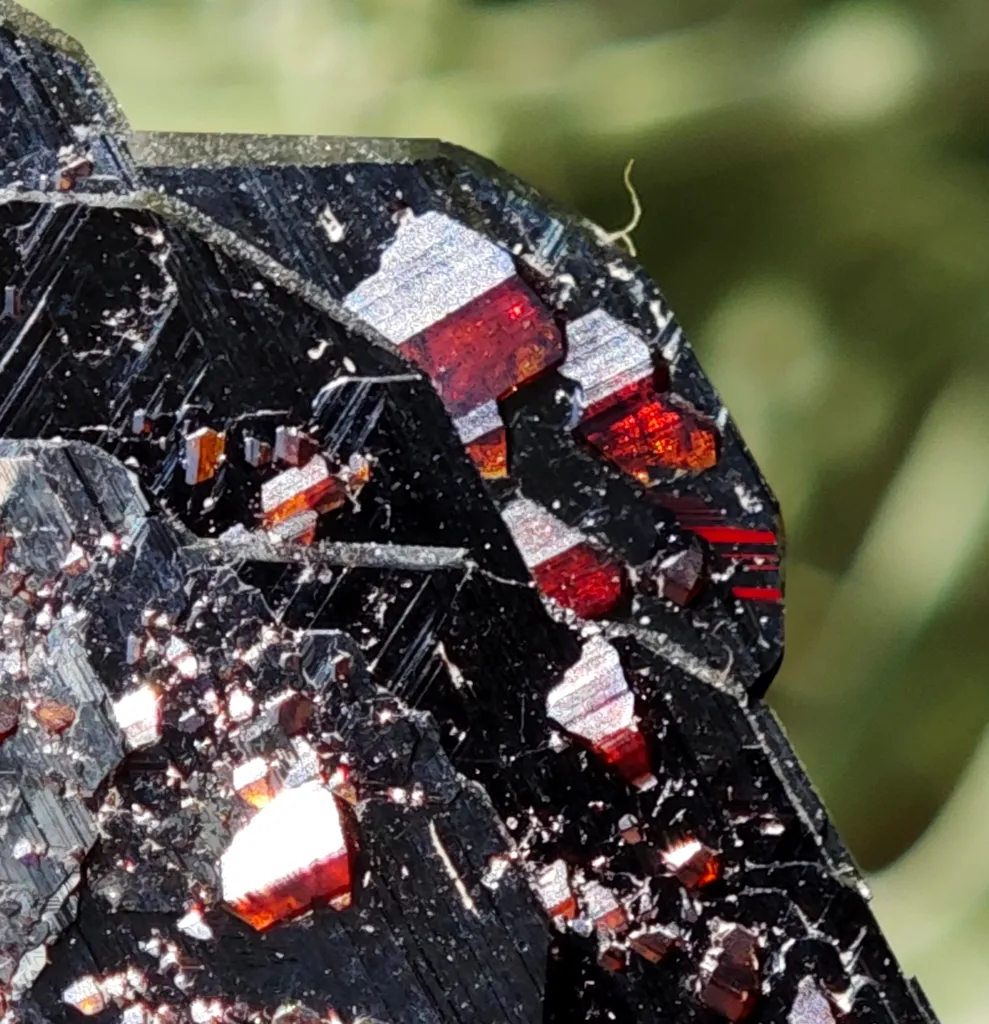 High luster Hematite with large red Rutile from Cavradi Gorge, Sedrun, Switzerland - image 6