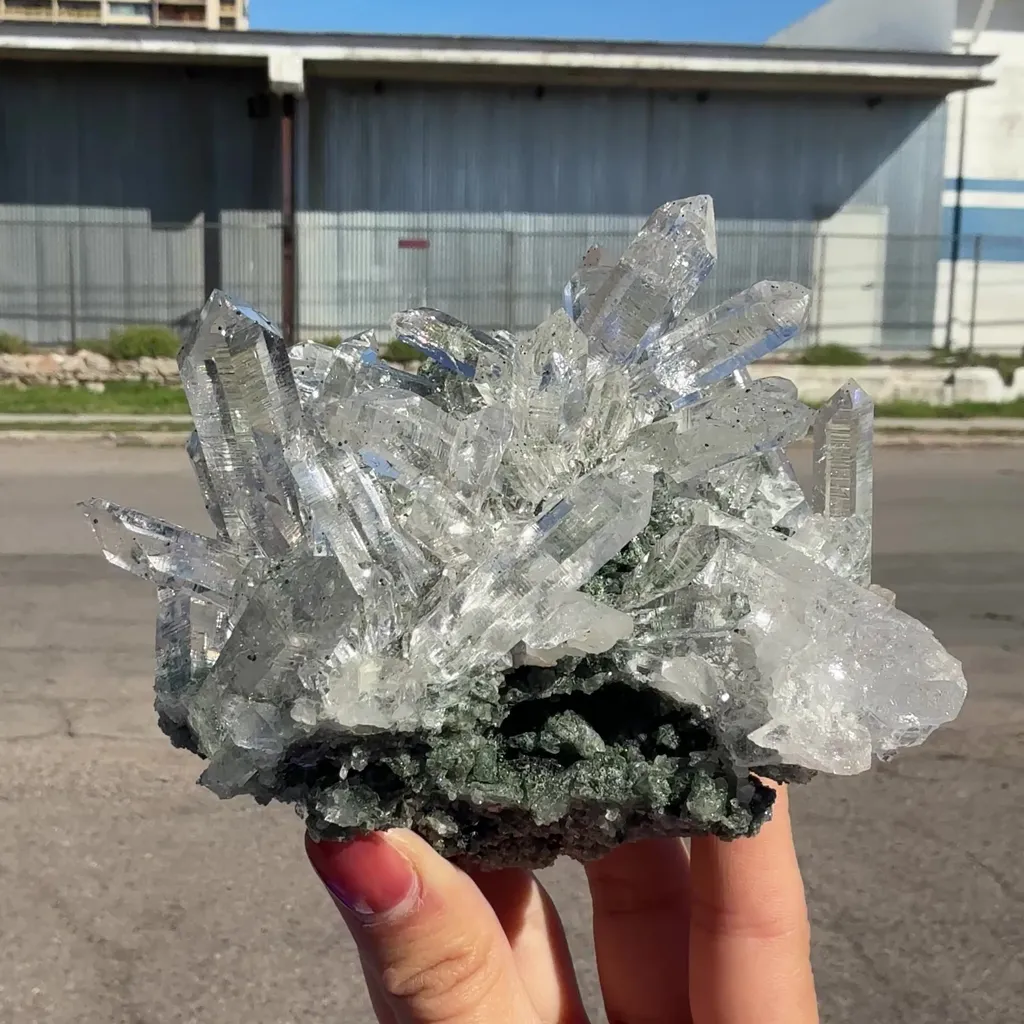 Himalayan Clear Quartz Cluster  Natural Raw Crystal Specimen from India Collector Mineral - image 8
