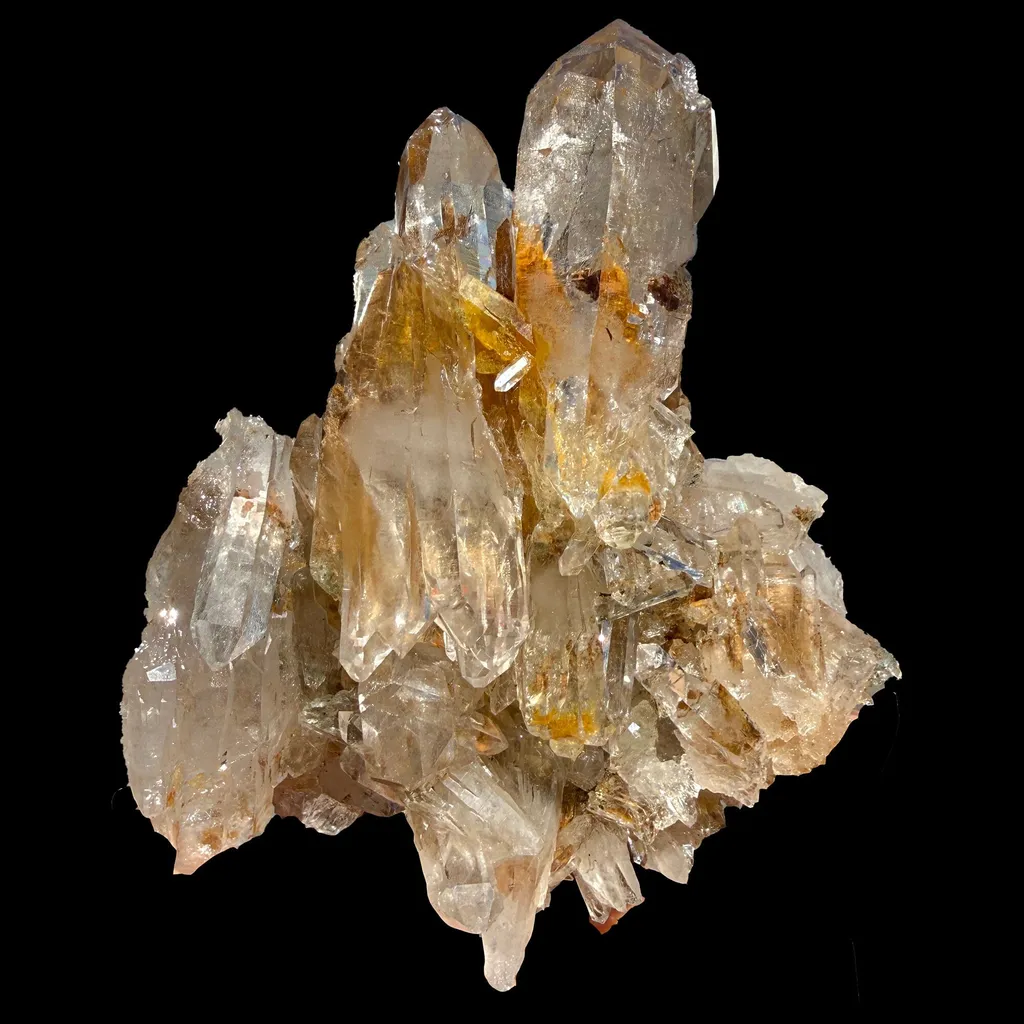 Himalayan Quartz Crystal Cluster – Natural Indian Raw Quartz Specimen | Golden Healer Style Collector Mineral Display Piece image