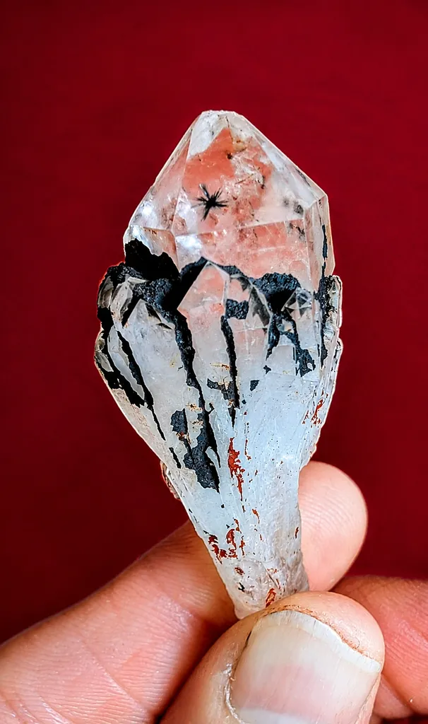 Hollandite-Included Quartz Scepter from Madagascar, Ambatofinandrahana District image