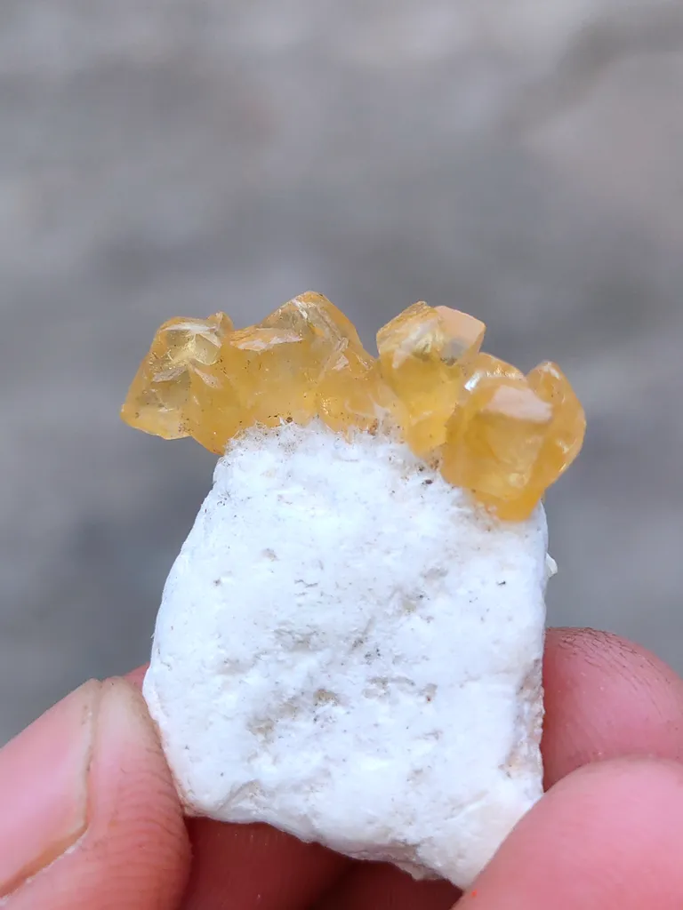 Honey calcite on Okenite. - image 5